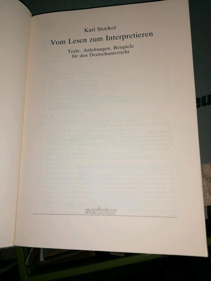 Vom Lesen zum Interpretieren Karl Stocker Texte Deutsch Unterrich in Berlin