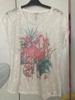 Weißes T-Shirt Key Largo Flamingo Glitzer Gr. M 38 Sommer leicht Berlin - Tegel Vorschau