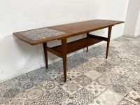 WMK Besonders schöner erweiterbarer skandinavischer Couchtisch aus Teakholz mit kunstvollen Fliesen & praktischer Ablage # Wohnzimmertisch Coffee Table Mid-Century Vintage 50er 60er Teak Danish Design Friedrichshain-Kreuzberg - Friedrichshain Vorschau