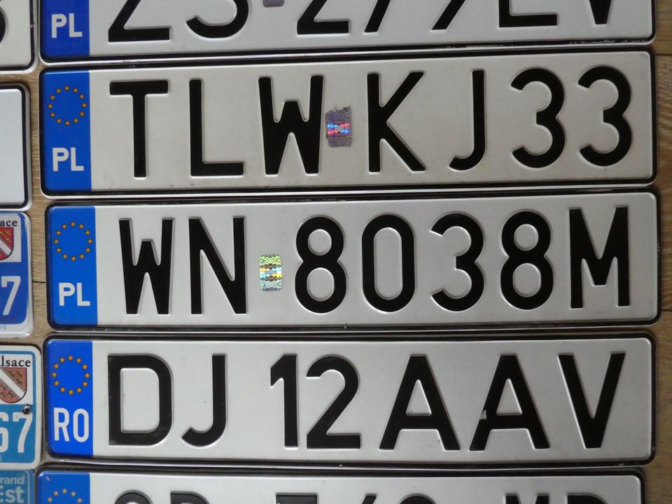 Nummernschilder - Autokennzeichen - Europa in Lichtenfels