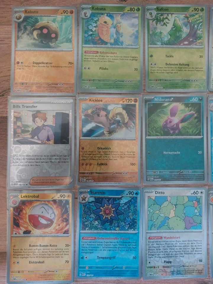 Pokemon Tauschkarten 151, Reverse, Fullart, IR Hits Sammlung in Waldsee