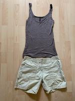 Short kurze Hose beige und Top T-Shirt braun Set 34 wie neu Bayern - Augsburg Vorschau