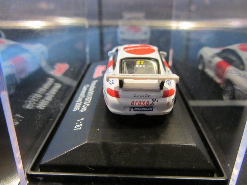 3x Schuco Porsche 911 GT3 Carrera Cup 2005 #8 #27 1:87 in Herne