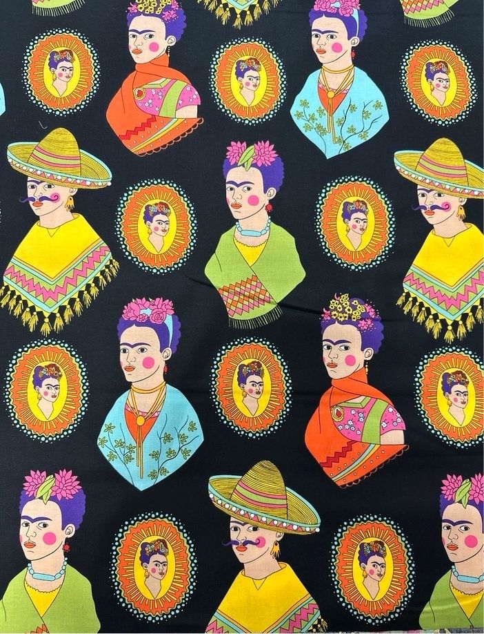 Frida Kahlo Baumwolle Stoff Alexander Henry Fabric 90 x 110 cm in Frankfurt am Main