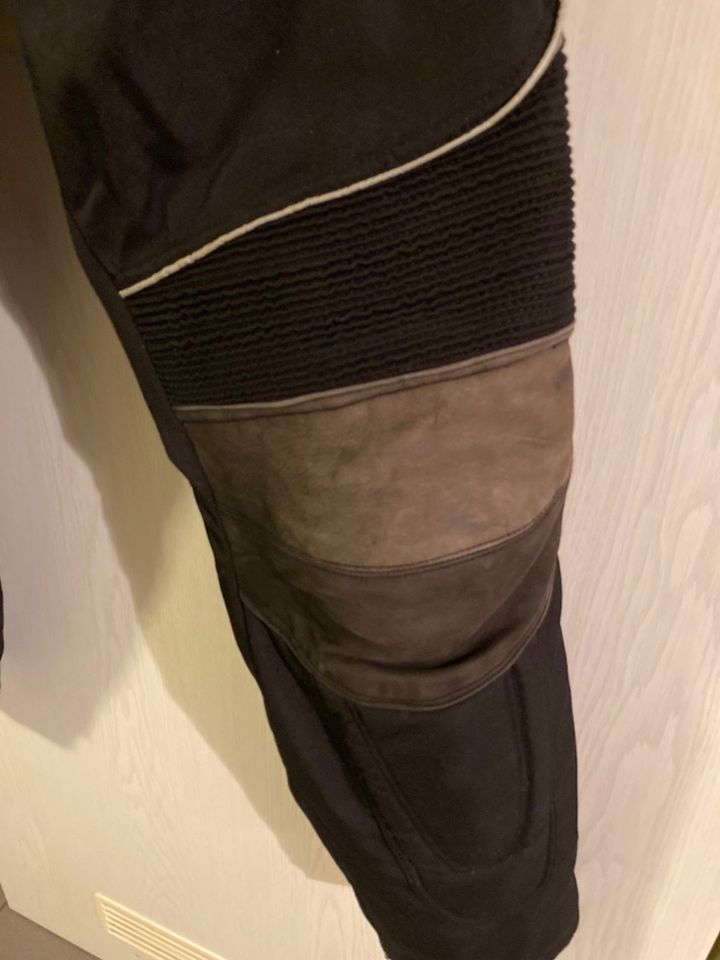 GMS Cordura Textilhose wasserdicht mit Lederbesatz Größe XXL in Flein