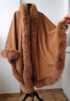 Kaschmir Woll Poncho braun Echtfell Pelz Fuchs Cape Mantel Jacke Bayern - Hof (Saale) Vorschau