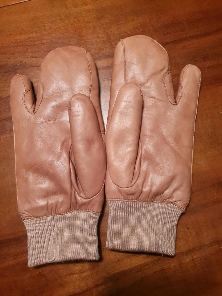 3Finger Handschuhe, Reiterfäustlinge, Fäustlinge, Leder  warm in Langwedel