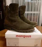 Manguun Wildleder Boots Stiefeletten Gr.41 khaki/ olivgrün Baden-Württemberg - Beilstein Vorschau