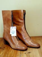 Cognacfarbene Retro-Stiefeletten von ZARA - Leder - Rarität - NEU München - Moosach Vorschau