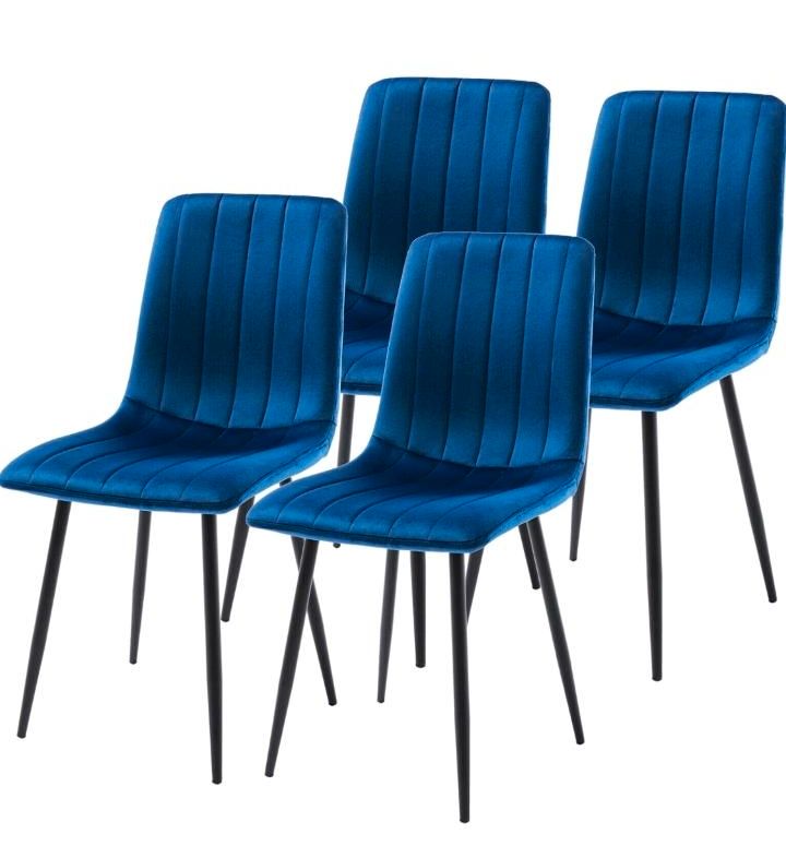 Esszimmerstühle samt Stuhl 4er Set Wohnzimmerstuhl mit Samtbezug in Hattingen