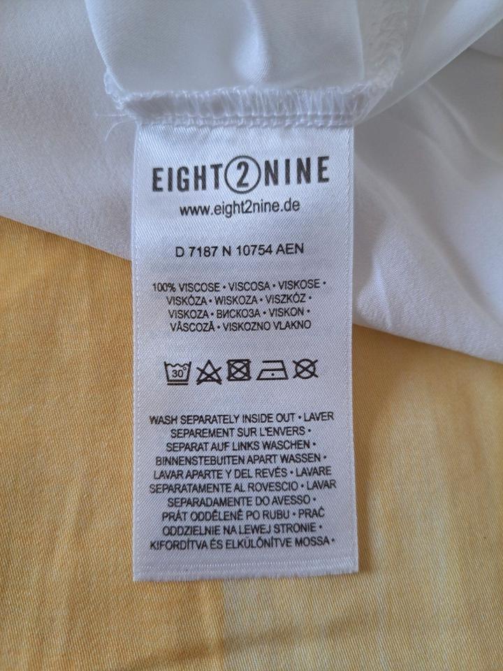 Damen Long-Shirt, kurzärmelig, weiß, Gr. M, Marke: Eight2Nine in München