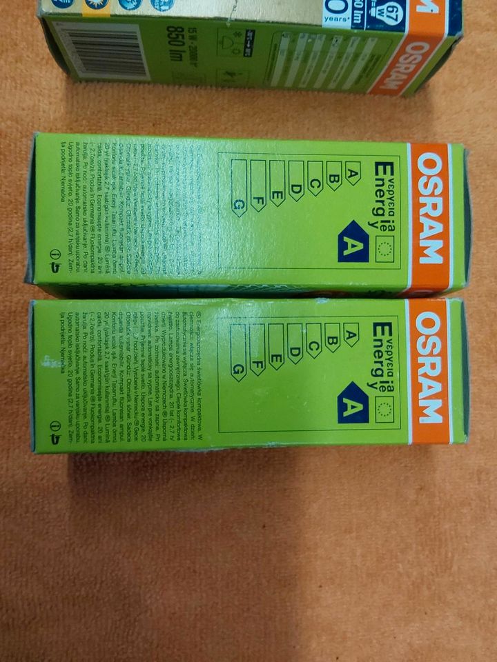5 Osram E27 Sparleuchtmittel mit Dämmerungssensor im Sockel in Sömmerda