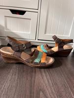 37 Ara Klettverschluss Leder Sandalen Ledersandalen braun orange Nordrhein-Westfalen - Monheim am Rhein Vorschau