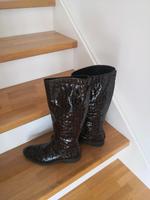Studio Pollini Stiefel braun Lack Gr. 39,5 Niedersachsen - Braunschweig Vorschau