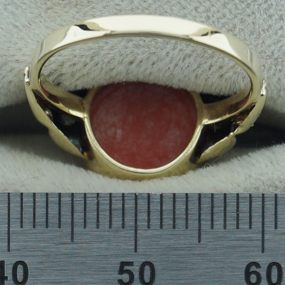 Ring Gold 585 mit rotem Cabochon, Goldring in Friedelsheim