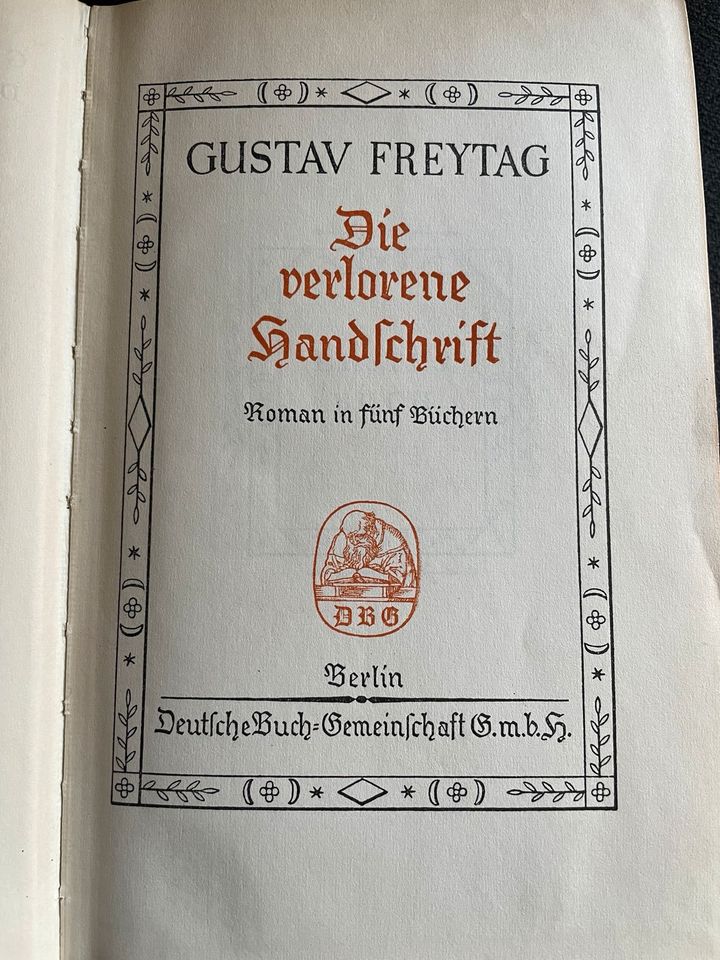 Buch Bücher alt Antiquität Roman Freytag Handschrift #173 in Markkleeberg
