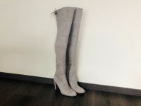 Buffalo Overknee-Stiefel, grau, Veloursleder-Optik, Stretch Nordrhein-Westfalen - Schieder-Schwalenberg Vorschau