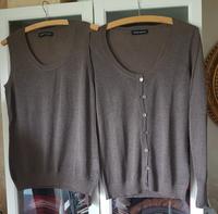 Bernd Berger, Twinset, Top und Jacke, braun, gold-meliert,  38 Nordrhein-Westfalen - Niederkassel Vorschau