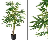 Cannabis Hanf Kunstbaum 100cm mit 4 Zweigen + Topf   #1921604-50A Bayern - Jettenbach Vorschau