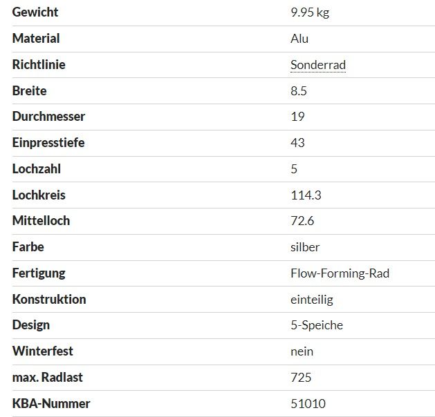 19 Zoll Alufelgen Toyota Corolla Verso R1 RAV4 XA3 AR2 Oxigin 114 in Iserlohn