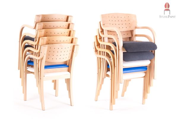 20 stapelbare Stühle STOFF Stapelstühle NEUWARE in OVP in Gescher