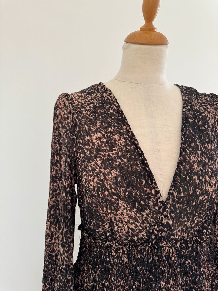 Kleid im Leoprint mit Unterkleid in Schwarz Braun neu in Hamburg