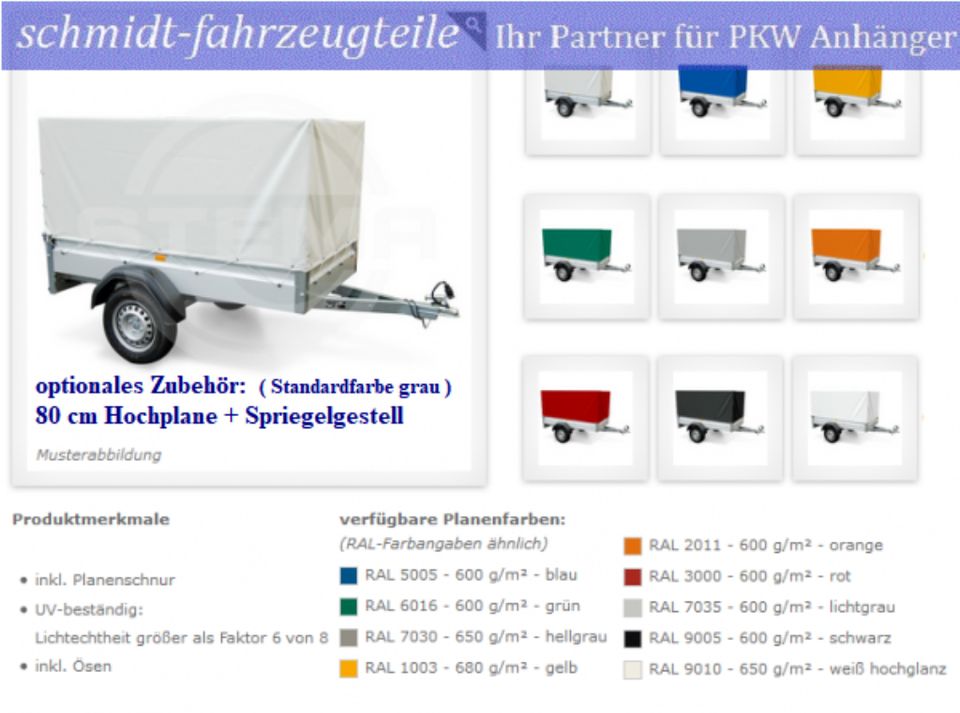 Planenanhänger 750 kg mit 100km / 13Zoll / 201x108x113cm in Berlin