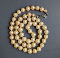 Vintage Halskette Künstliche Perle Glas cremefarbend Silberversch Hessen - Darmstadt Vorschau