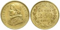 2,5 scudi 1861 XV (Rom) Vatikan Papst Pius IX. 4,33g Gold FDC st Obergiesing-Fasangarten - Obergiesing Vorschau