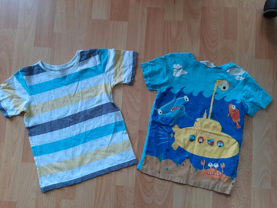 Set aus 2 T-Shirts weiß blau C&A H&M 110 116 Meer Sommer in Leipzig