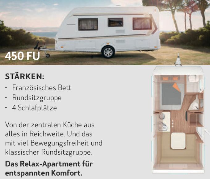 ! Neue ! Wohnwagen zur Vermietung ab 59€! Jetzt mieten in Vechelde