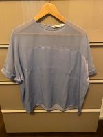 Zara Bluse Shirt T-Shirt hellblau Satin Kurzarm Gr. M Kr. München - Oberschleißheim Vorschau