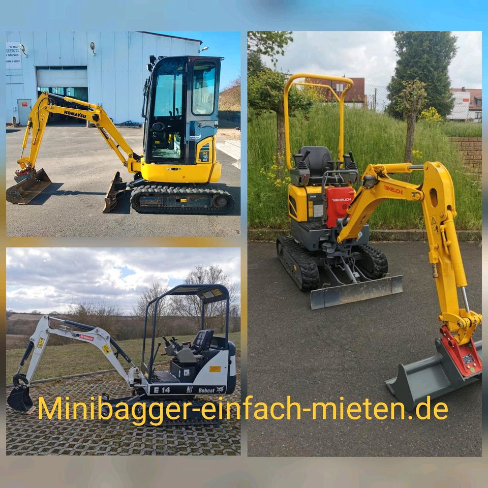 Baumaschinen /Minibagger / Dumper zu Vermieten Erdarbeiten in Wichtshausen