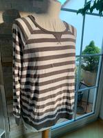Pulli Pullover Gestreift weiß  graugrün Baumwolle v manguun Gr.M Hessen - Neu-Isenburg Vorschau