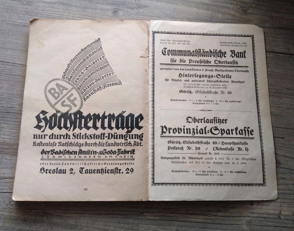 OBER-LAUSITZER HEIMAT VOLKSKALENDER 1926 in Berlin