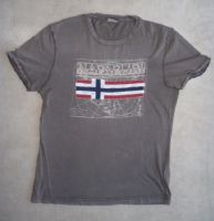 Napapijri Mens Graphic T-Shirt Kurzarm khaki Stickmuster Gr. M Wandsbek - Hamburg Bramfeld Vorschau
