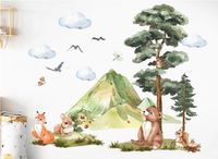 Wandtattoo Kinderzimmer Wald Tiere Fuchs Hase Böume Poster Bild Sachsen - Weißwasser Vorschau