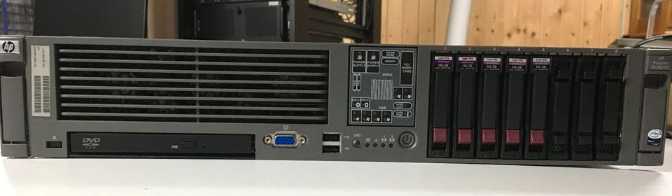 HP ProLiant DL380 G5, 64GB RAM, 8x HDD mit reichlich Zubehör in Böbingen an der Rems