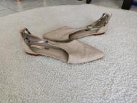 Zara 38 t Steg Sandale Ballerina beige silber Bayern - Rednitzhembach Vorschau