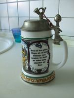 Bierkrug mit Zinndeckel und Posthorn Berlin - Reinickendorf Vorschau