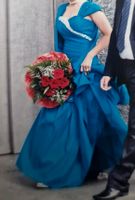 Brautkleid in Türkis/Blau zu verkaufen Köln - Chorweiler Vorschau