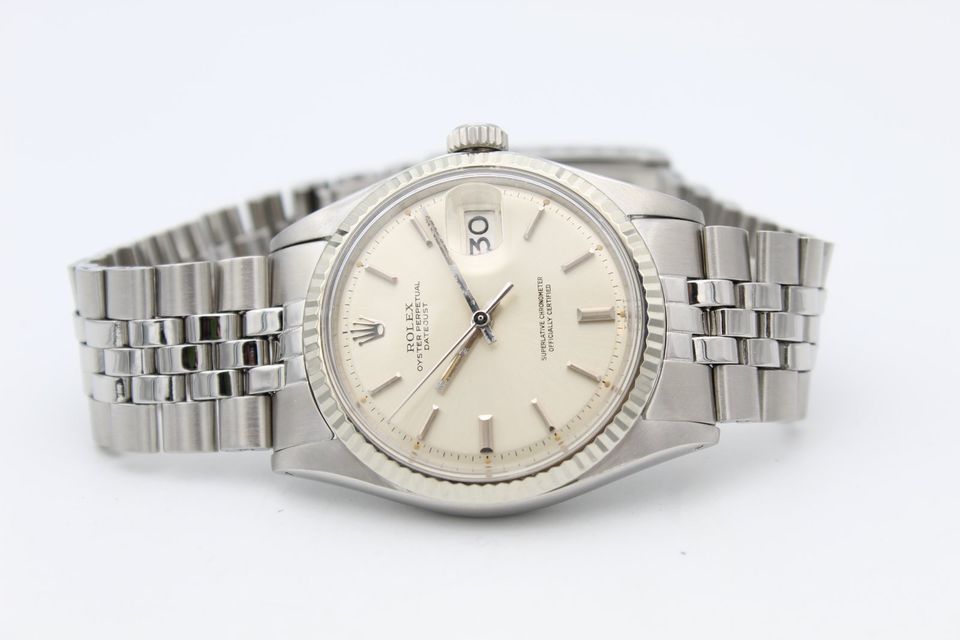 [1407] Rolex Datejust 36 - 1601 Box&Papiere 1971 Silber Sammler in Tönisvorst