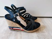 Tommy Hilfiger Sandaletten Wedges Keilabsatz dunkelblau Gr.38 Bayern - Ebermannstadt Vorschau