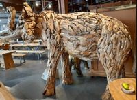 Lebensgroße Elefant Holzstatue Wurzelholz Treibholz Essen - Essen-Kettwig Vorschau