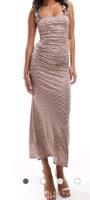 ASOS DESIGN Plissee Midikleid Metallic-Altrosa Hessen - Pohlheim Vorschau