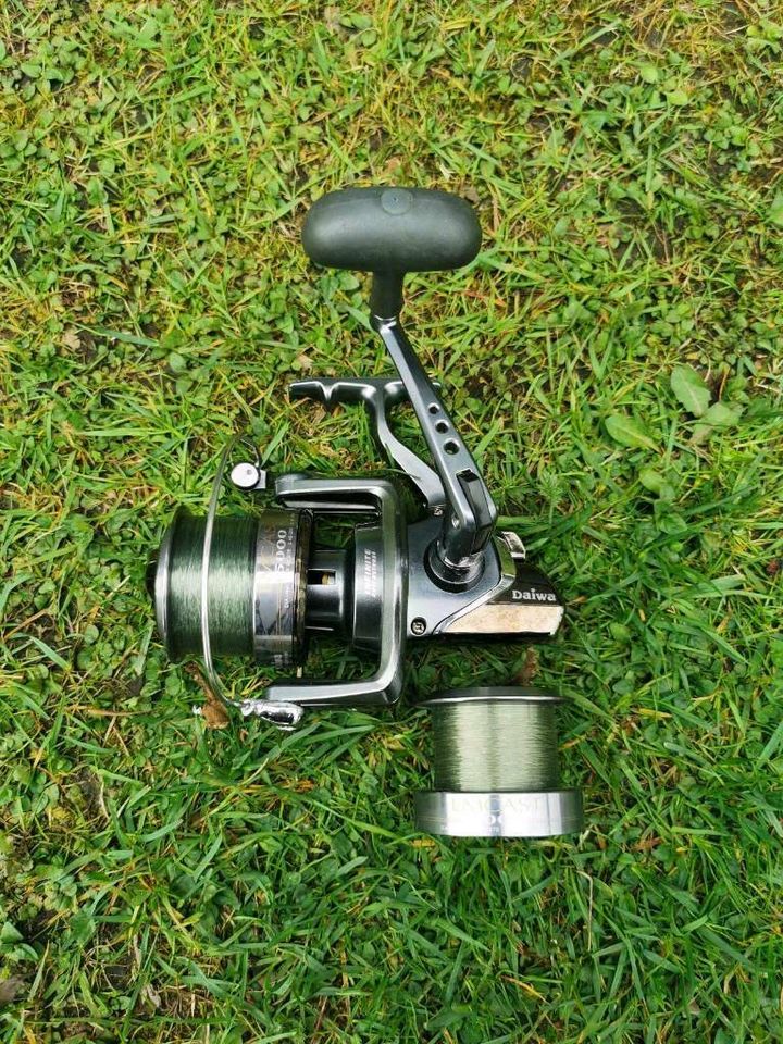 Daiwa Emcast 5000 + Ersatzspule Angelrolle Karpfenrolle Carp TOP! in Bad Bentheim