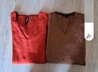 2 V-Neck Pullover L 40 orange braun top Zustand Baden-Württemberg - Freiburg im Breisgau Vorschau