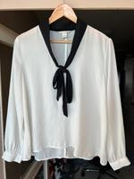 H&M elegant Business Bluse schwarz weiß Schleife xl 42 Saarland - Spiesen-Elversberg Vorschau