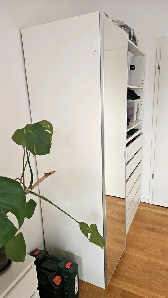 Ikea PAX white wardrobe with Aheim mirror door in Berlin