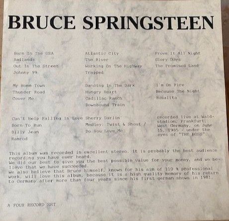 Vinyl Album Bruce Springsteen in Duisburg